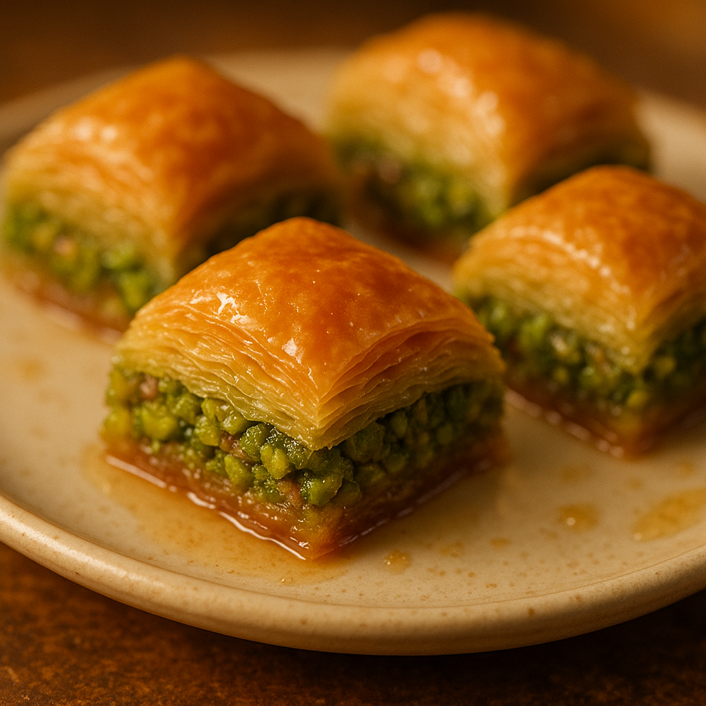 Klasik Fistikli Baklava Dilimleri